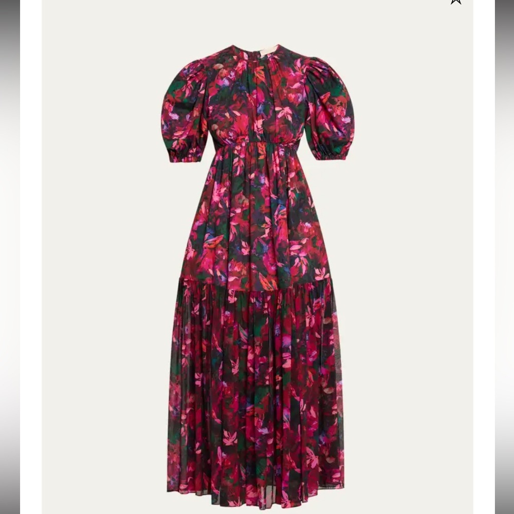 Ulla Johnson Vibrant Floral Long Sleeve Dress